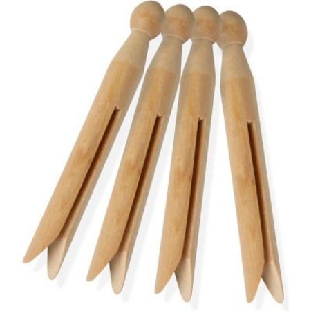 HONEY CAN DO INTERNATIONAL. Traditional Classic Round Wood Clothespins, Natural, Wood, 10 Lb Per Clip, 100 Pack DRY-01389